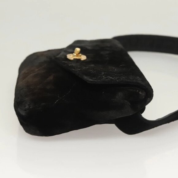 Chanel Black/Gold Velvet Velor Waist Bag - Picture 6 of 16